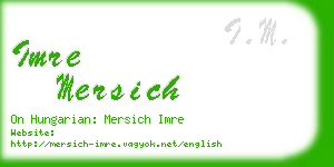 imre mersich business card